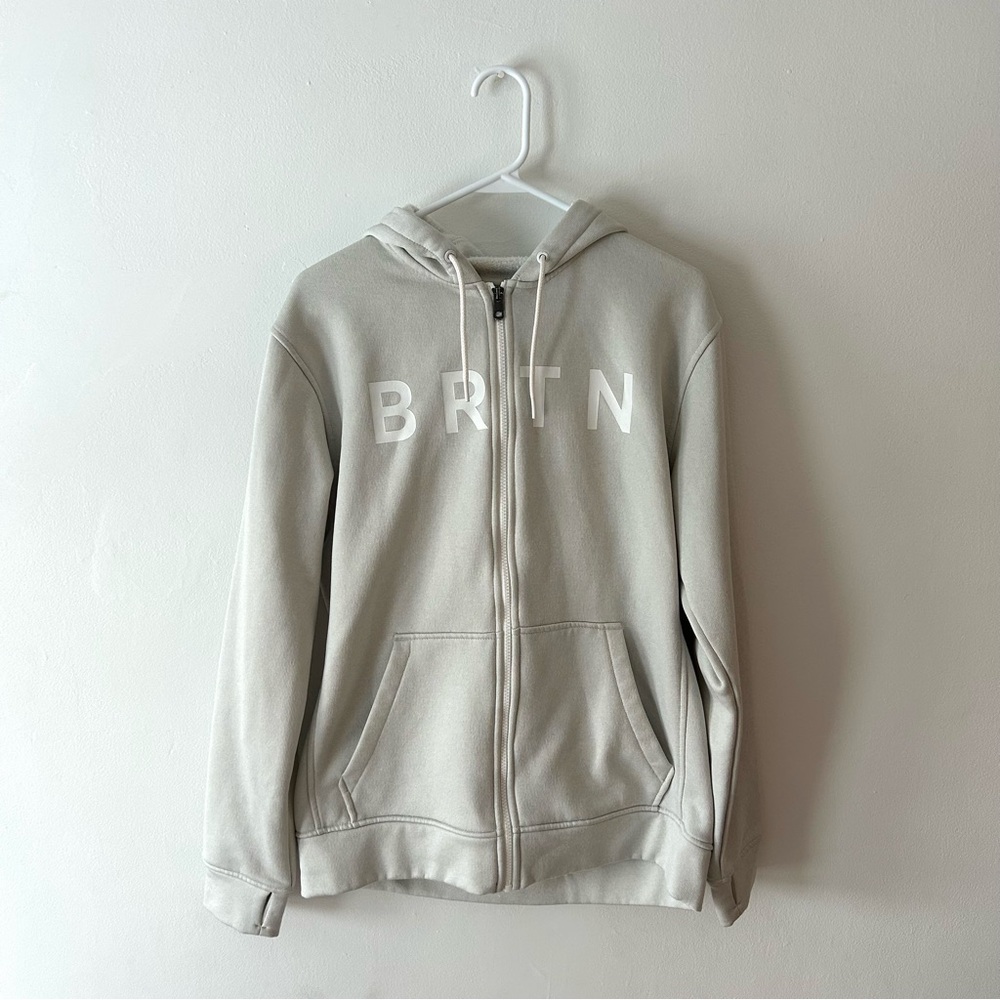 Burton BRTN White Zip Up Sweatshirt